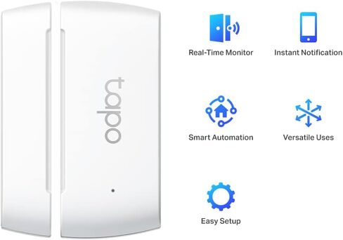 TP-Link Tapo Door Sensor Mini, REQUIRES Tapo Hub, Long Battery Life w/ Sub-1G Low-Power Wireless protocol, Contact Sensor, 15mm Wide Gap Allowed, Real-Time Notification, Smart Action (Tapo T110) in Kuwait