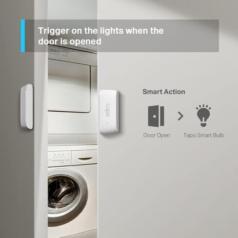 TP-Link Tapo Door Sensor Mini, REQUIRES Tapo Hub, Long Battery Life w/ Sub-1G Low-Power Wireless protocol, Contact Sensor, 15mm Wide Gap Allowed, Real-Time Notification, Smart Action (Tapo T110) in Kuwait