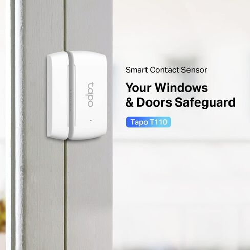 TP-Link Tapo Door Sensor Mini, REQUIRES Tapo Hub, Long Battery Life w/ Sub-1G Low-Power Wireless protocol, Contact Sensor, 15mm Wide Gap Allowed, Real-Time Notification, Smart Action (Tapo T110) in Kuwait