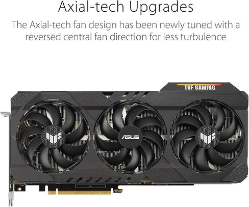 بطاقة رسومات ASUS TUF Gaming NVIDIA GeForce RTX 3080 Ti OC Edition (PCIe 4.0، 12GB GDDR6X، HDMI 2.1، DisplayPort 1.4a، محامل مروحة كروية مزدوجة، شهادة من الدرجة العسكرية، GPU Tweak II) (متجددة) in Kuwait