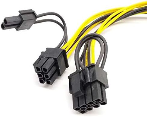 بطاقة الرسومات 8 دبوس إلى مزدوج 8 دبوس 8 + 2 دبوس كابل محول PCIE، 5 حزم 8 دبوس إلى 8 دبوس PCI-e Express Power GPU العناية بالفيديو، 9 بوصة / 23 سم (8 دبوس إلى 8 دبوس مزدوج)... in Kuwait