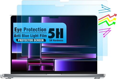 KEANBOLL 2 PCS Anti Blue Light Screen Protector for 2023 MacBook Pro 14 inch M2 Chip A2779,2021 MacBook Pro 14 M1 Chip A2442,Eye Protection&Anti Glare&Anti Fingerprint Filter in Saudi Arabia