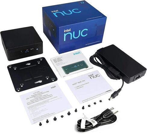 مجموعة أداء الكمبيوتر الصغير Intel NUC 11 Business، Intel Core i7-1165G7، ذاكرة الوصول العشوائي 16 جيجابايت، 1 تيرابايت SSD، Wi-Fi 6، HDMI، RJ45، MiniDP، Windows 11 Pro in Kuwait