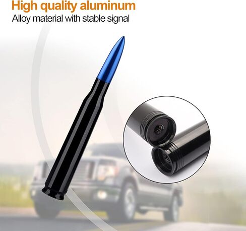 Sodcay Pack-1 Car Bullet Antenna, 5.4" Waterproof Antenna Mast, for GM Chevy Silverado 1500 2500 3500 HD Avalanche GMC Sierra 1500 2500 3500 Aluminum Truck Antenna (Black) in Saudi Arabia