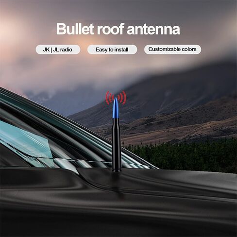 Sodcay Pack-1 Car Bullet Antenna, 5.4" Waterproof Antenna Mast, for GM Chevy Silverado 1500 2500 3500 HD Avalanche GMC Sierra 1500 2500 3500 Aluminum Truck Antenna (Black) in Saudi Arabia