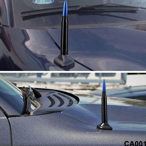 Sodcay Pack-1 Car Bullet Antenna, 5.4" Waterproof Antenna Mast, for GM Chevy Silverado 1500 2500 3500 HD Avalanche GMC Sierra 1500 2500 3500 Aluminum Truck Antenna (Black) in Saudi Arabia