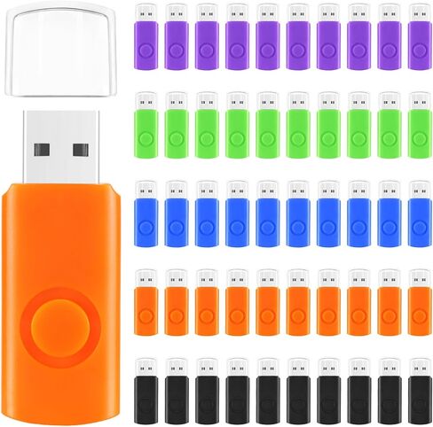 Kanayu 50 Pcs Flash Drives 128MB USB Flash Drive Thumb Drives 2.0 USB Drives Suitable for Desktop Laptop Car Audio for External Storage and Backup, 5 Colors, Not 128GB in Saudi Arabia