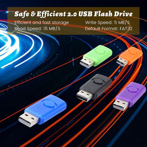 Kanayu 50 Pcs Flash Drives 128MB USB Flash Drive Thumb Drives 2.0 USB Drives Suitable for Desktop Laptop Car Audio for External Storage and Backup, 5 Colors, Not 128GB in Saudi Arabia
