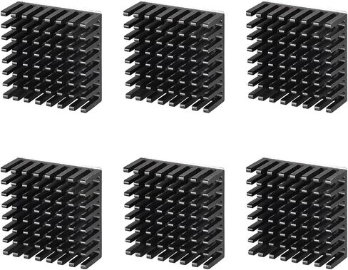 DMiotech 6 Pack 10x25x25mm سبائك الألومنيوم المبرد مبرد إلكتروني مع معجون حراري لرقاقة MOS وIC in Saudi Arabia