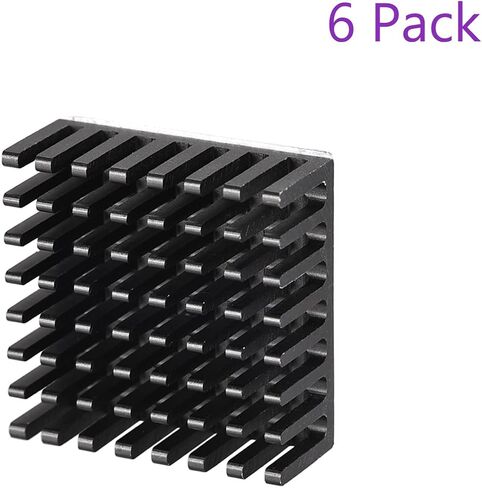 DMiotech 6 Pack 10x25x25mm سبائك الألومنيوم المبرد مبرد إلكتروني مع معجون حراري لرقاقة MOS وIC in Saudi Arabia