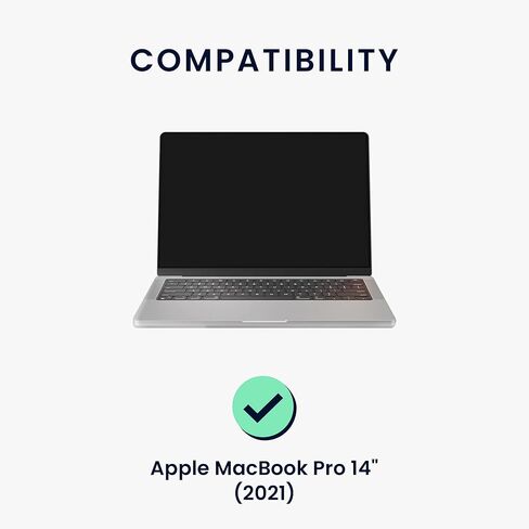 غطاء لوحة المفاتيح kwmobile متوافق مع Apple MacBook Pro 14 بوصة (2021) A2442 - QWERTY US - ثنائي اللون وردي داكن/أزرق/شفاف in Kuwait