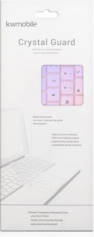 غطاء لوحة المفاتيح kwmobile متوافق مع Apple MacBook Pro 14 بوصة (2021) A2442 - QWERTY US - ثنائي اللون وردي داكن/أزرق/شفاف in Kuwait