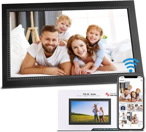 اطار صور رقمي كبير 15.6 انش مع شاشة لمس IPS FHD 1920×1080 من يوفينج، اطار ذكي واي فاي 32GB لمشاركة الصور ومقاطع الفيديو على الفور من اي مكان عبر تطبيق ايمور in Kuwait