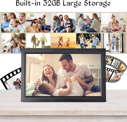 اطار صور رقمي كبير 15.6 انش مع شاشة لمس IPS FHD 1920×1080 من يوفينج، اطار ذكي واي فاي 32GB لمشاركة الصور ومقاطع الفيديو على الفور من اي مكان عبر تطبيق ايمور in Kuwait
