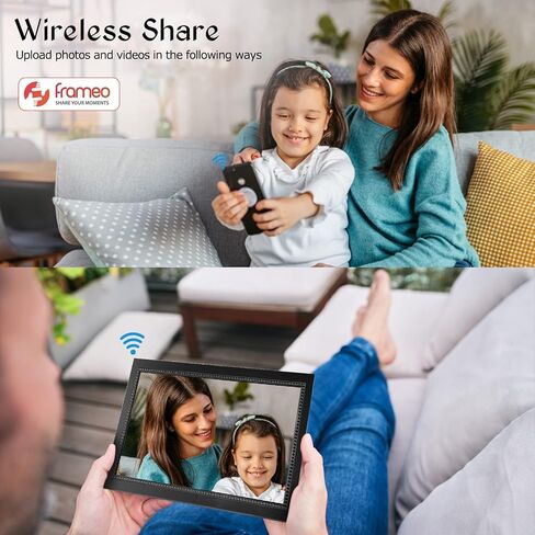 اطار صور رقمي كبير 15.6 انش مع شاشة لمس IPS FHD 1920×1080 من يوفينج، اطار ذكي واي فاي 32GB لمشاركة الصور ومقاطع الفيديو على الفور من اي مكان عبر تطبيق ايمور in Kuwait