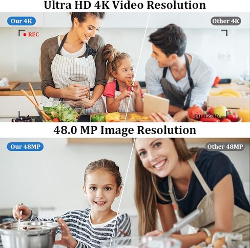 48MP 16X Digital Camera,4K Kids Digital Camera 32GB Micro SD Card and 2 Batteries,Suitable Gift for Teenagers or Your Friends in Kuwait