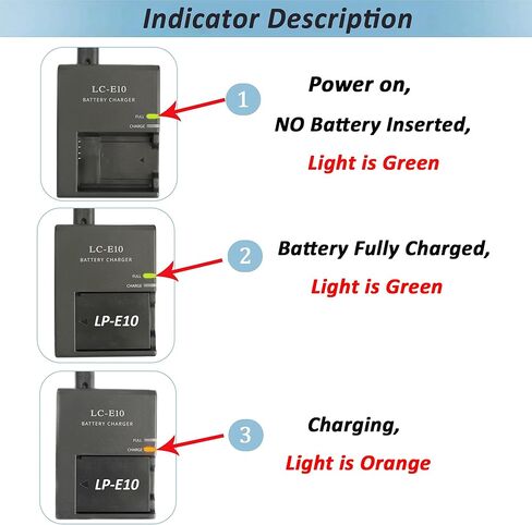 Camulti LC-E10 E10C E10E شاحن بطارية شحن سريع لبطارية كانون LP-E10 قبلة X50 EOS1100D 1200D كاميرا in Kuwait
