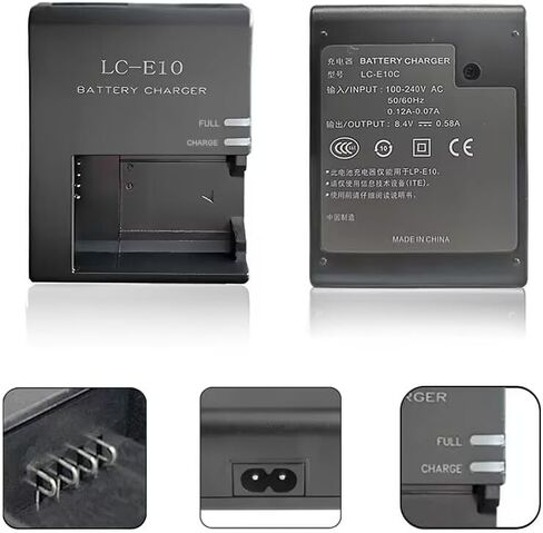 Camulti LC-E10 E10C E10E شاحن بطارية شحن سريع لبطارية كانون LP-E10 قبلة X50 EOS1100D 1200D كاميرا in Kuwait