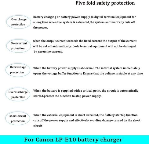 Camulti LC-E10 E10C E10E شاحن بطارية شحن سريع لبطارية كانون LP-E10 قبلة X50 EOS1100D 1200D كاميرا in Kuwait