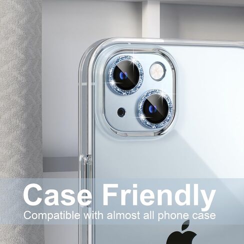واقي عدسة الكاميرا beuxece لهاتف iPhone 15/iPhone 15Plus، ملحقات غطاء واقي شاشة الكاميرا المعدنية، صديق للحافظة، زجاج مقسى عالي الدقة، حماية من السقوط، سهل التركيب، وردي in Kuwait