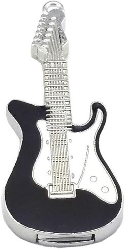 Aneew 16GB 2.0 بندريف الغيتار الأسود تصميم الكريستال الموسيقى محرك فلاش USB ذاكرة عصا U القرص لمعلم الموسيقى in Kuwait