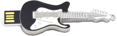 Aneew 16GB 2.0 بندريف الغيتار الأسود تصميم الكريستال الموسيقى محرك فلاش USB ذاكرة عصا U القرص لمعلم الموسيقى in Kuwait