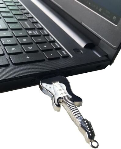 Aneew 16GB 2.0 بندريف الغيتار الأسود تصميم الكريستال الموسيقى محرك فلاش USB ذاكرة عصا U القرص لمعلم الموسيقى in Kuwait