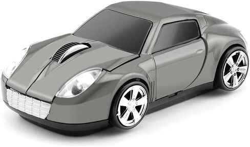 ECOiNVA لسيارة Tesla Roadster اللاسلكية الرياضية على شكل سيارة ماوس الفئران والكمبيوتر المحمول والكمبيوتر المحمول والفأرة الضوئية 2.4 جيجا هرتز وجهاز استقبال USB AA يعمل ببطارية AA وسطح لامع وإضاءة LED (أزرق) in Kuwait