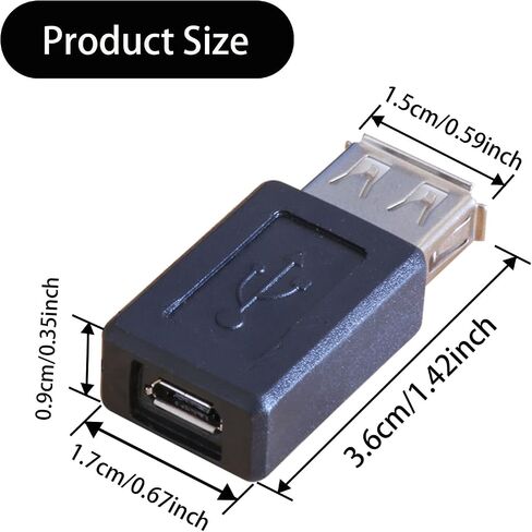LGDehome 6 Pack USB 2.0 A Female to Micro USB Female Adapter Converter Connector Support Data Sync & Charging in Saudi Arabia