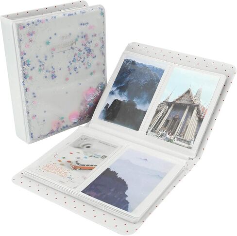 WarmHut Shell Instax Album, 64 Pockets Mine Photo Albums for Fujifilm Instax Mini 70 7S 8 90 25 50s Instant Camera Film, Polaroid Snap Camera 3-inch Film (Blue) in Saudi Arabia