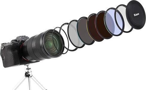 Kase Wolverine Revolution 72mm Mega Filter Kit Magnetic Shockproof Tempered Optical Glass w Color Coded Rings inc CPL ND8 ND64 ND1000 R-MCUV Night Lens Cap & Case in Saudi Arabia