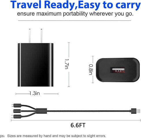 Replacement Fast Charger Adapter For kindle Paperwhite 7-13, Oasis, E-Reader, Voyage, DX, Keyboard, Touch(2nd-11th Gen, Fire HD HDX,7 8 10 PLUS ＆ Kids Pro Kindle Colorsoft Power Charger USB Cable Cord in Kuwait