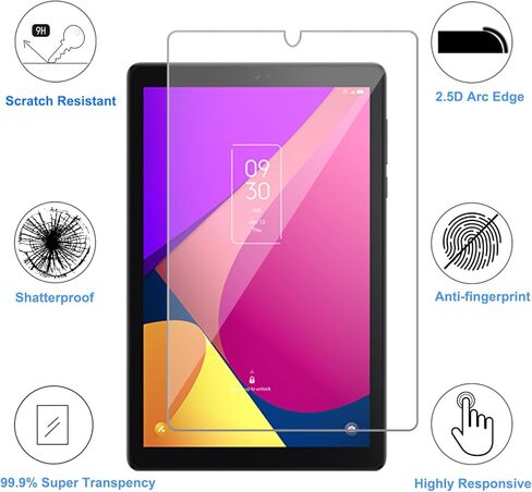 واقي شاشة KOXYJAD مكون من قطعتين لجهاز TCL Tab 8 LE، طبقة من الزجاج المقوى، مضاد للخدش in Kuwait