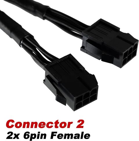 OIAGLH Dual 6 Pin Female to 8 Pin Male,GPU Power Adapter Cable Braided Sleeved 9 inches (2 Pack) in Kuwait
