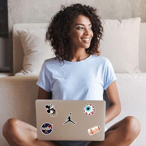 TUMAJI 302 PCS 90s Fashion Cartoon Stickers, Vinyl Waterproof Stickers Decals for Laptops, Bumpers, Skateboards, Water Bottles, Computers, Cell Phones, Teens，Adults in Saudi Arabia