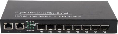 Gigabit Ethernet Fiber, Switch 8 Optical Port 2 Electrical Port Up to 120km, RJ45 Port SFP Fiber Media Converter, Efficient Transmission Router in Saudi Arabia