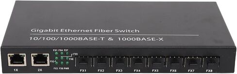 Gigabit Ethernet Fiber, Switch 8 Optical Port 2 Electrical Port Up to 120km, RJ45 Port SFP Fiber Media Converter, Efficient Transmission Router in Saudi Arabia