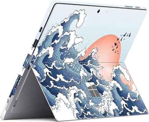 مازي بلوم غطاء ستيكر لاصق لجهاز مايكروسوفت سيرفس برو 9 مقاس 13 انش (اصدار 2022) لا يناسب برو 7/8 (اصدار 2020-2021) غلاف واقي من الفينيل مضاد للخدش (احمر برين) in Kuwait