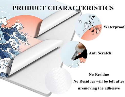 مازي بلوم غطاء ستيكر لاصق لجهاز مايكروسوفت سيرفس برو 9 مقاس 13 انش (اصدار 2022) لا يناسب برو 7/8 (اصدار 2020-2021) غلاف واقي من الفينيل مضاد للخدش (احمر برين) in Kuwait