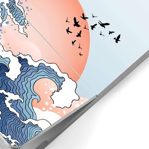 مازي بلوم غطاء ستيكر لاصق لجهاز مايكروسوفت سيرفس برو 9 مقاس 13 انش (اصدار 2022) لا يناسب برو 7/8 (اصدار 2020-2021) غلاف واقي من الفينيل مضاد للخدش (احمر برين) in Kuwait