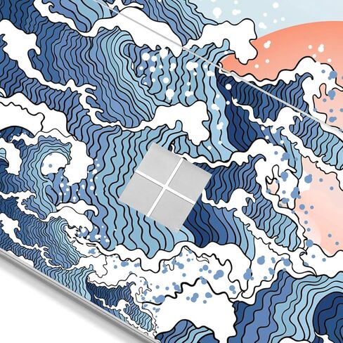 مازي بلوم غطاء ستيكر لاصق لجهاز مايكروسوفت سيرفس برو 9 مقاس 13 انش (اصدار 2022) لا يناسب برو 7/8 (اصدار 2020-2021) غلاف واقي من الفينيل مضاد للخدش (احمر برين) in Kuwait