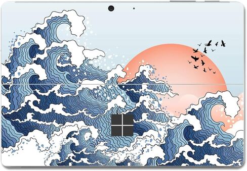 مازي بلوم غطاء ستيكر لاصق لجهاز مايكروسوفت سيرفس برو 9 مقاس 13 انش (اصدار 2022) لا يناسب برو 7/8 (اصدار 2020-2021) غلاف واقي من الفينيل مضاد للخدش (احمر برين) in Kuwait