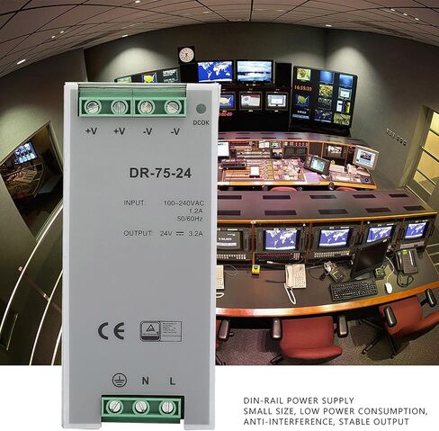 Din-Rail Power Supply DR-75-24 75W Single Output 24V Din-Rail Power Supply AC/DC Switching Power Supply for Lighting Equipment Industrial Control in Kuwait