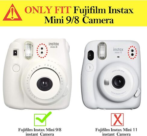حافظة كاميرا Wolven شفافة مع حزام كتف قوس قزح قابل للتعديل متوافق مع Fujifilm Instax Mini 8، Mini 8+، Mini 9 كاميرا فورية (كريستال) in Kuwait