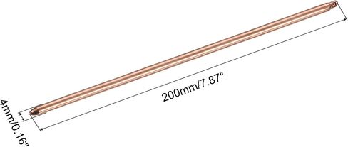 PATIKIL Round Copper Pipe Heatsink Tube 4mm Dia 200mm Long with Thermal Fluid Inside in Saudi Arabia