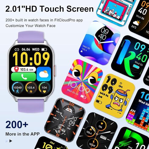 ساعة ذكية للرجال والنساء للياقة البدنية: (إجراء/الرد على المكالمة) ساعة ذكية بلوتوث لهواتف أندرويد وآيفون خارجية مقاومة للماء رقمية رياضية للجري ومتتبع صحي ومراقبة معدل ضربات القلب وعداد الخطوات in Kuwait
