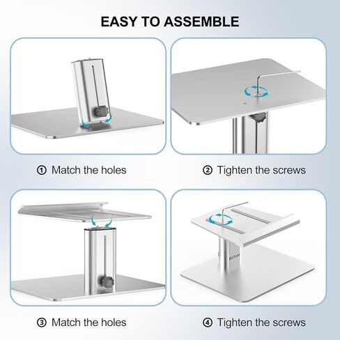 BoYata Monitor Stand, Adjustable Height Aluminum Alloy Monitor Riser Computer Holder Compatible for iMac, iMac Pro and Other Screen Display in Kuwait
