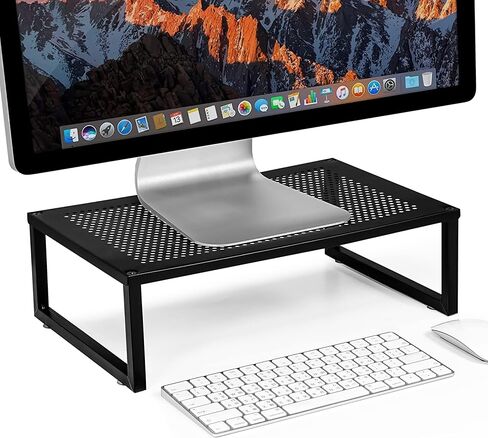 CAXXA 2 Pack Monitor Stand Riser, Laptop Stand Riser, Multi-Purpose Desktop Storage Organizer Shelf, Black in Kuwait