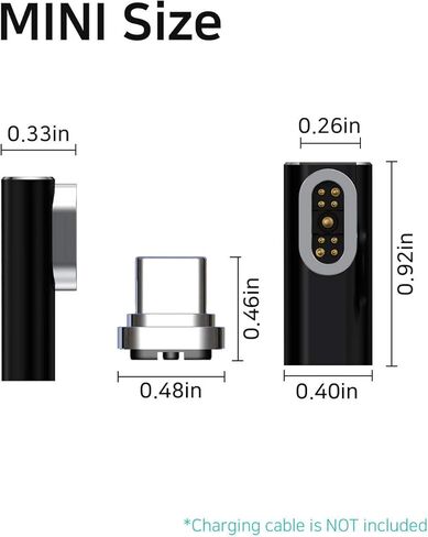 ريد بين محول USB C مغناطيسي بـ9 دبابيس من خليط معدني من الالومنيوم لنقل البيانات بسرعة 100 واط متوافق مع ماك بوك برو/اير ولابتوب/تابلت بمنفذ USB-C والمزيد من اجهزة USB نوع C in Kuwait