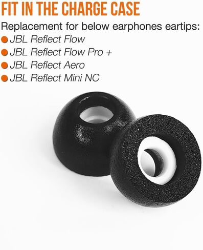 حافظة سماعات الأذن من إسفنج الذاكرة من TENNMAK متوافقة مع سماعات JBL Reflect Flow Pro + سماعات الأذن (نصائح وجراب) in Kuwait